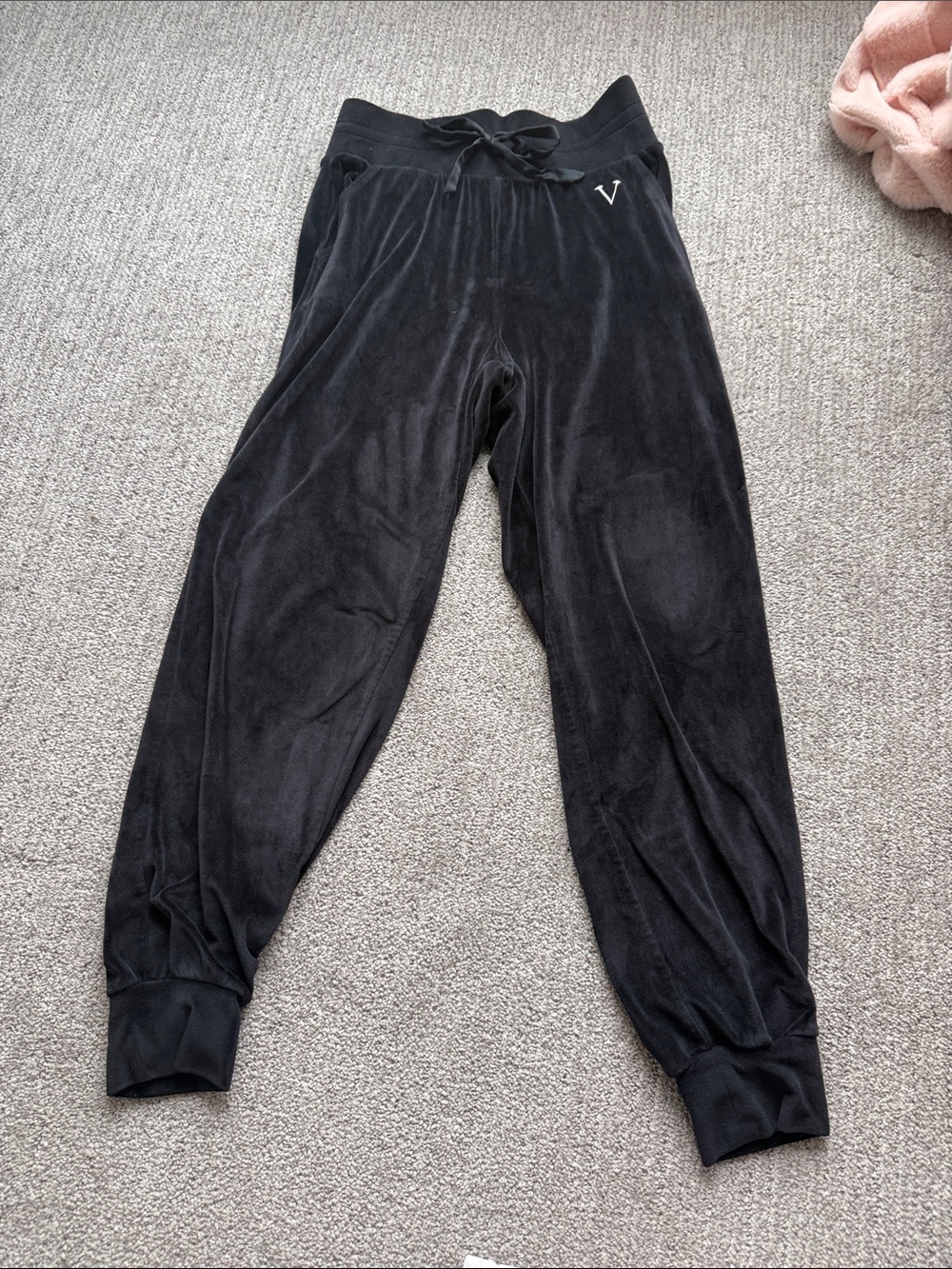 Victoria's Secret Black Velour Joggers